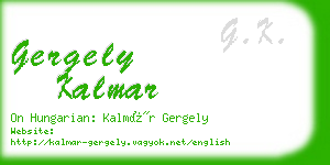 gergely kalmar business card